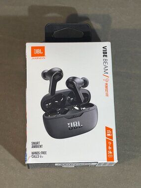 JBL Vibe Beam True Wireless Bluetooth Earbuds - Black NEW (1521)